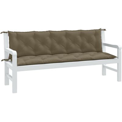 VMP Poduszki na ławkę ogrodową, 2 szt., melanż taupe, 180x50x7 cm VMP Poduszki na ławkę ogrodową, 2 szt., melanż taupe, 180x50x7 cm