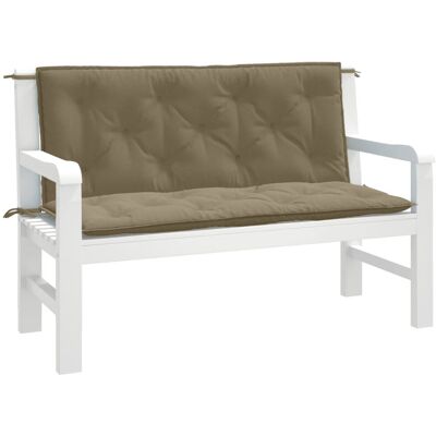 VMP Poduszki na ławkę ogrodową, 2 szt., taupe melanż, 120x50x7 cm VMP Poduszki na ławkę ogrodową, 2 szt., taupe melanż, 120x50x7 cm
