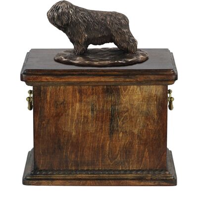 Polski owczarek nizinny, PON - skrzynia pamiątkowa psa, skrzynia ze statuetką, elegancka skrzynia w klasycznym stylu marki Art-Dog Polski owczarek nizinny, PON - skrzynia pamiątkowa psa, skrzynia ze statuetką, elegancka skrzynia w klasycznym stylu marki Art-Dog