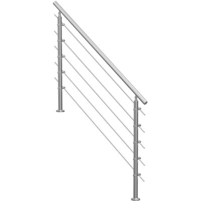 Vevor Poręcz schodowa balustrada 150 cm 5 poprzeczek stal nierdzewna zestaw taras Vevor Poręcz schodowa balustrada 150 cm 5 poprzeczek stal nierdzewna zestaw taras