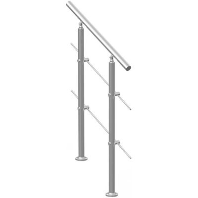 Vevor Poręcz schodowa zewnętrzna 80 cm stalowa 2 poprzeczki montaż senior taras Vevor Poręcz schodowa zewnętrzna 80 cm stalowa 2 poprzeczki montaż senior taras