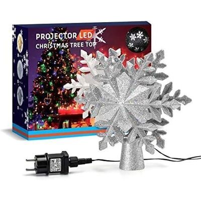 Inny producent PROJEKTOR BOŻE NARODZENIE CZUBEK CHOINKOWY ŚNIEŻYNKA LED SZARA BROKAT Inny producent PROJEKTOR BOŻE NARODZENIE CZUBEK CHOINKOWY ŚNIEŻYNKA LED SZARA BROKAT