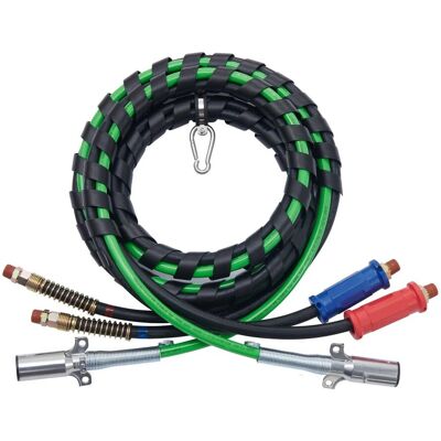 Vevor Przewody Powietrzne Do Ciężarówki 4,57 M 3w1 Z Abs 7-Pin Z Akcesoriami Vevor Przewody Powietrzne Do Ciężarówki 4,57 M 3w1 Z Abs 7-Pin Z Akcesoriami