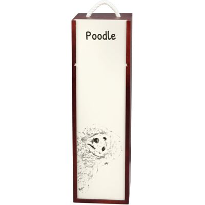 Pudel - pudełko na wino z psem, pudełko na alkohol z grafiką, personalizowane pudełko na prezent marki Art-Dog Pudel - pudełko na wino z psem, pudełko na alkohol z grafiką, personalizowane pudełko na prezent marki Art-Dog