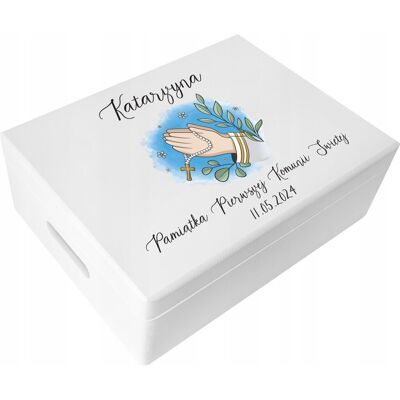 Creative Pudełko na prezent pierwsza komunia koperty pamiątki biblia nadruk 40x30x14 Creative Pudełko na prezent pierwsza komunia koperty pamiątki biblia nadruk 40x30x14