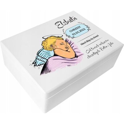 Creative Pudełko Wspomnień Na Chrzest Grawer Prezent Pamiątka Chrztu Świętego 40x30 Creative Pudełko Wspomnień Na Chrzest Grawer Prezent Pamiątka Chrztu Świętego 40x30