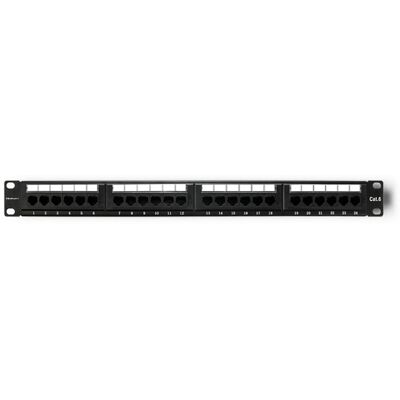 Qoltec Patch panel RACK 24 porty kat.5E UTP Czarny Qoltec Patch panel RACK 24 porty kat.5E UTP Czarny