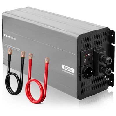 Qoltec Przetwornica napięcia Pure Sine Wave 12V na 230V 4000/8000W USB Kompatybilna z LiFePO4 GEL AGM Qoltec Przetwornica napięcia Pure Sine Wave 12V na 230V 4000/8000W USB Kompatybilna z LiFePO4 GEL AGM