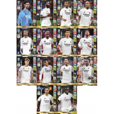 REAL MADRYT - FIFA 365 2025 XL PANINI zestaw 14 kart bazowych KOMPLET REAL MADRYT - FIFA 365 2025 XL PANINI zestaw 14 kart bazowych KOMPLET