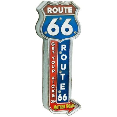 ART Retro SZYLD US R66 Mother Road LED Oświetlona – Z Pilotem, USA, PREZENT ART Retro SZYLD US R66 Mother Road LED Oświetlona – Z Pilotem, USA, PREZENT