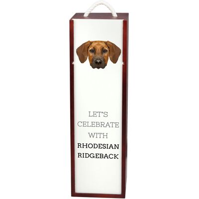 Art-Dog Rhodesian Ridgeback geometryczny obraz psa - 35x10x10 cm - drewno - pudełko na wino Art-Dog Rhodesian Ridgeback geometryczny obraz psa - 35x10x10 cm - drewno - pudełko na wino