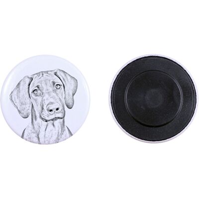 Rhodesian Ridgeback, Afrykański pies na lwy - magnes z psim pupilem, wyjątkowo lekki, mocny magnes, produkt wykonany ręcznie marki Art-Dog Rhodesian Ridgeback, Afrykański pies na lwy - magnes z psim pupilem, wyjątkowo lekki, mocny magnes, produkt wykonany ręcznie marki Art-Dog