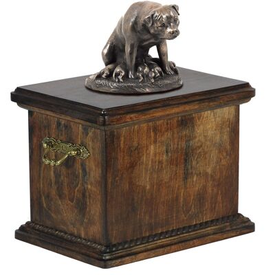 Rottweiler I - skrzynia pamiątkowa psa, skrzynia ze statuetką, elegancka skrzynia w klasycznym stylu marki Art-Dog Rottweiler I - skrzynia pamiątkowa psa, skrzynia ze statuetką, elegancka skrzynia w klasycznym stylu marki Art-Dog