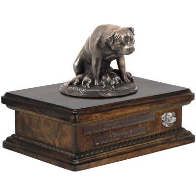 Rottweiler Ii - Skrzynia Na Psie Pamiątki, Personalizowana Skrzynia Ze Statuetką, Drewniana Skrzynia Z Psem Marki Art-Dog Rottweiler Ii - Skrzynia Na Psie Pamiątki, Personalizowana Skrzynia Ze Statuetką, Drewniana Skrzynia Z Psem Marki Art-Dog