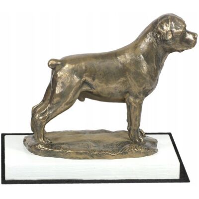 ART Rottweiler - statuetka psa, figurka na białej podstawie, trofeum na wystawę ART Rottweiler - statuetka psa, figurka na białej podstawie, trofeum na wystawę