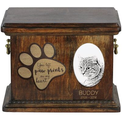 Ryś górski - skrzynia pamiątkowa kota, skrzynia dla kota ze zdjęciem, personalizowane pudełko na kocie pamiątki marki Art-Dog Ryś górski - skrzynia pamiątkowa kota, skrzynia dla kota ze zdjęciem, personalizowane pudełko na kocie pamiątki marki Art-Dog