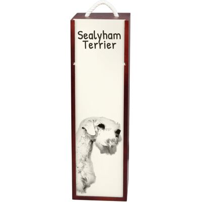 Sealyham Terrier - pudełko na wino z psem, pudełko na alkohol z grafiką, personalizowane pudełko na prezent marki Art-Dog Sealyham Terrier - pudełko na wino z psem, pudełko na alkohol z grafiką, personalizowane pudełko na prezent marki Art-Dog