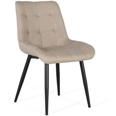 giner and colomer Set of two chairs upholstered in beige fabric giner and colomer Set of two chairs upholstered in beige fabric