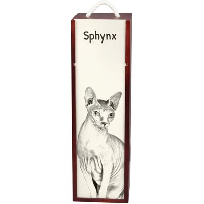 Sfinks - pudełko na wino z kotem, pudełko na alkohol z grafiką, personalizowane pudełko na prezent marki Art-Dog Sfinks - pudełko na wino z kotem, pudełko na alkohol z grafiką, personalizowane pudełko na prezent marki Art-Dog
