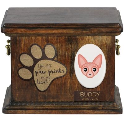 Sfinks - skrzynia pamiątkowa kota, personalizowana skrzynia, pamiątkowe pudełko na kocie pamiątki marki Art-Dog Sfinks - skrzynia pamiątkowa kota, personalizowana skrzynia, pamiątkowe pudełko na kocie pamiątki marki Art-Dog