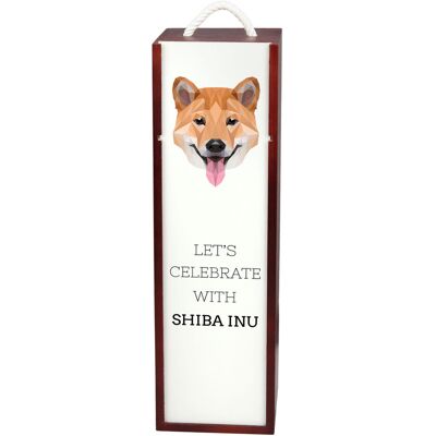 Shiba Inu - geometryczne pudełko ze zdjęciem i napisem na wino marki Art-Dog Shiba Inu - geometryczne pudełko ze zdjęciem i napisem na wino marki Art-Dog