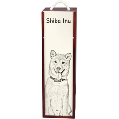 Shiba Inu - pudełko na wino z psem, pudełko na alkohol z grafiką, personalizowane pudełko na prezent marki Art-Dog Shiba Inu - pudełko na wino z psem, pudełko na alkohol z grafiką, personalizowane pudełko na prezent marki Art-Dog