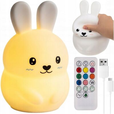 producent niezdefiniowany SILIKONOWA LAMPKA NOCNA DLA DZIECI KRÓLIK LED NA PILOT DO ŁADOWANIA USB producent niezdefiniowany SILIKONOWA LAMPKA NOCNA DLA DZIECI KRÓLIK LED NA PILOT DO ŁADOWANIA USB