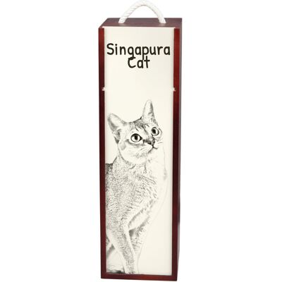 Singapura - pudełko na wino z kotem, pudełko na alkohol z grafiką, personalizowane pudełko na prezent marki Art-Dog Singapura - pudełko na wino z kotem, pudełko na alkohol z grafiką, personalizowane pudełko na prezent marki Art-Dog