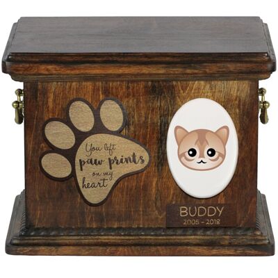 Singapura - skrzynia pamiątkowa kota, personalizowana skrzynia, pamiątkowe pudełko na kocie pamiątki marki Art-Dog Singapura - skrzynia pamiątkowa kota, personalizowana skrzynia, pamiątkowe pudełko na kocie pamiątki marki Art-Dog