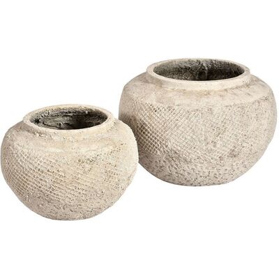 Belldeco SIROCCO Osłonka pękata, beżowa, 36,5x36,5x24 cm Belldeco SIROCCO Osłonka pękata, beżowa, 36,5x36,5x24 cm