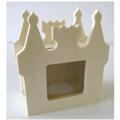 Graine Créative Drewniany zamek na monety - Personalizowalny, Okienko z tworzywa, 10,5x12 cm - Monety Graine Créative Drewniany zamek na monety - Personalizowalny, Okienko z tworzywa, 10,5x12 cm - Monety