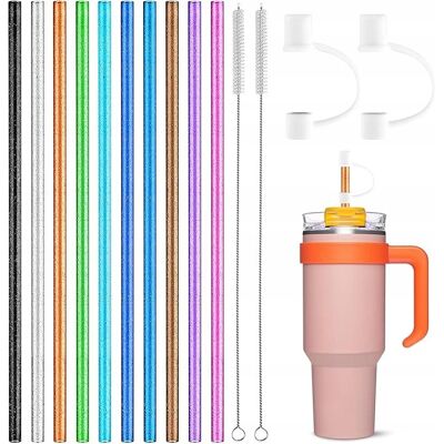 Słomki STANLEY wielorazowe 10 szt 40 oz 10 oz Kolorowe zestaw z akcesoriami Słomki STANLEY wielorazowe 10 szt 40 oz 10 oz Kolorowe zestaw z akcesoriami