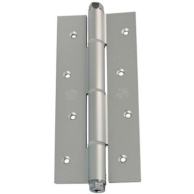 Srebrny zawias drzwiowy, sprężynowy hiszpańskiej firmy AMIG o wymiarach 180x80x4mm Srebrny zawias drzwiowy, sprężynowy hiszpańskiej firmy AMIG o wymiarach 180x80x4mm