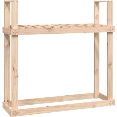 VMP Stojak na drewno, 110x35x108,5 cm, lite drewno sosnowe VMP Stojak na drewno, 110x35x108,5 cm, lite drewno sosnowe
