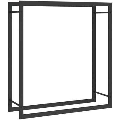 VMP Stojak na drewno, matowy czarny, 80x28x86 cm, stalowy VMP Stojak na drewno, matowy czarny, 80x28x86 cm, stalowy