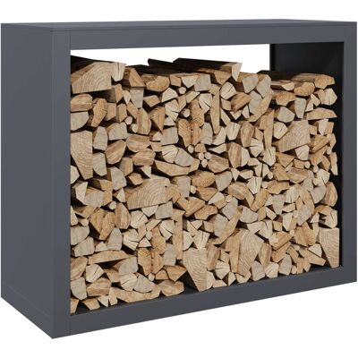 VMP Stojak na drewno opałowe, antracytowy, 100x40x80 cm, stalowy VMP Stojak na drewno opałowe, antracytowy, 100x40x80 cm, stalowy