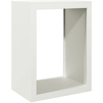 VMP Stojak na drewno opałowe, biały, 60x40x80 cm, stalowy VMP Stojak na drewno opałowe, biały, 60x40x80 cm, stalowy