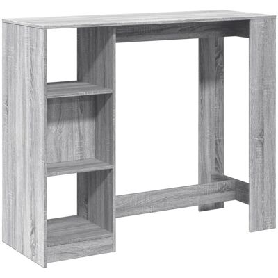 VMP Stolik Barowy Z Regałem, Szary Dąb Sonoma, 124X46X103,5 Cm VMP Stolik Barowy Z Regałem, Szary Dąb Sonoma, 124X46X103,5 Cm