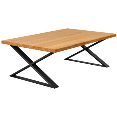 Iga Stolik kawowy z drewna na metalowych nogach FLAVIOS X ECO Styl 48mm 100x80 cm Iga Stolik kawowy z drewna na metalowych nogach FLAVIOS X ECO Styl 48mm 100x80 cm