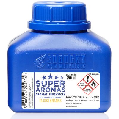Super AROMAS Aromat Spożywczy Tajski Ananas 250 ml Super AROMAS Aromat Spożywczy Tajski Ananas 250 ml