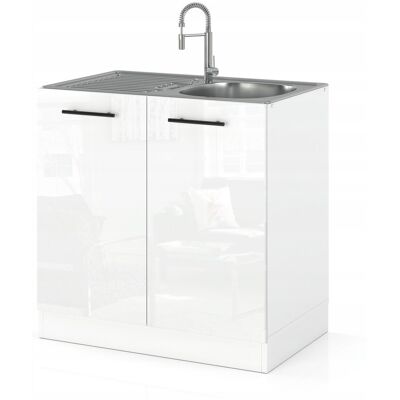 Concordia SZAFKA KUCHENNA DOLNA STOJĄCA POD ZLEW BIAŁY POŁYSK 80CM MEBLE ZLEWOWA Concordia SZAFKA KUCHENNA DOLNA STOJĄCA POD ZLEW BIAŁY POŁYSK 80CM MEBLE ZLEWOWA