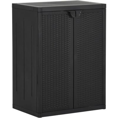 VMP Szafka ogrodowa, czarna, 65x45x88 cm, rattan PP VMP Szafka ogrodowa, czarna, 65x45x88 cm, rattan PP