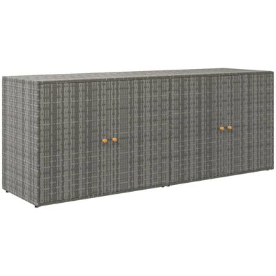 VMP Szafka ogrodowa, szara, 198x55,5x80 cm, rattan PE VMP Szafka ogrodowa, szara, 198x55,5x80 cm, rattan PE