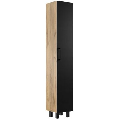 Inny producent Szafka Stojąca Pionowa Valia złoty craft + czarne 180x60x30 uchwyt czarny Inny producent Szafka Stojąca Pionowa Valia złoty craft + czarne 180x60x30 uchwyt czarny