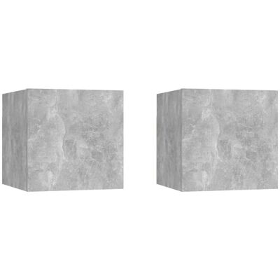 VMP Szafki Nocne, 2 Szt., Betonowa Szarość, 30,5X30X30 Cm VMP Szafki Nocne, 2 Szt., Betonowa Szarość, 30,5X30X30 Cm