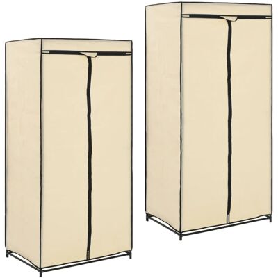 VMP Szafy, 2 szt., kremowe, 75x50x160 cm VMP Szafy, 2 szt., kremowe, 75x50x160 cm