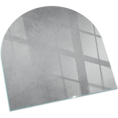 Tulup Szkło Hartowane Podłogowe Ochronne Pod Piecyk - 100x100 cm Półokrągłe - Tekstura Betonowa z Efektem Tulup Szkło Hartowane Podłogowe Ochronne Pod Piecyk - 100x100 cm Półokrągłe - Tekstura Betonowa z Efektem