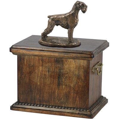 Sznaucer, Schnauzer I - skrzynia pamiątkowa psa, skrzynia ze statuetką, elegancka skrzynia w klasycznym stylu marki Art-Dog Sznaucer, Schnauzer I - skrzynia pamiątkowa psa, skrzynia ze statuetką, elegancka skrzynia w klasycznym stylu marki Art-Dog