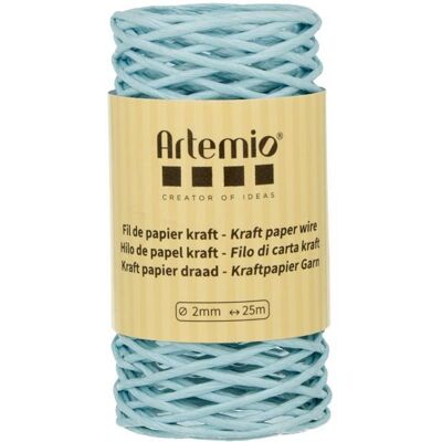 Artemio Sznurek z niebieskiego papieru kraft 2mm x 25 m Artemio Sznurek z niebieskiego papieru kraft 2mm x 25 m