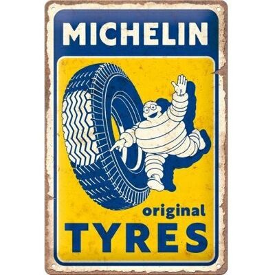 ART Tablica Szyld Michelin Original Tyres Blacha Metal Prezent 20x30 ART Tablica Szyld Michelin Original Tyres Blacha Metal Prezent 20x30